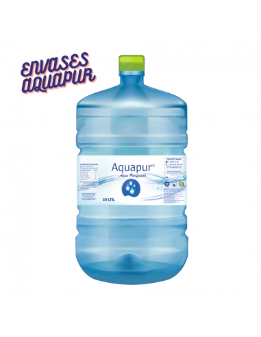 bidon de agua purificada de 20 litros sin manilla Aquapur.