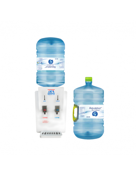 PACK DISP AB-63 SOBRE MESA BLANCO + 2 BOT 20 LTS CON MANILLA AQUAPUR WEB