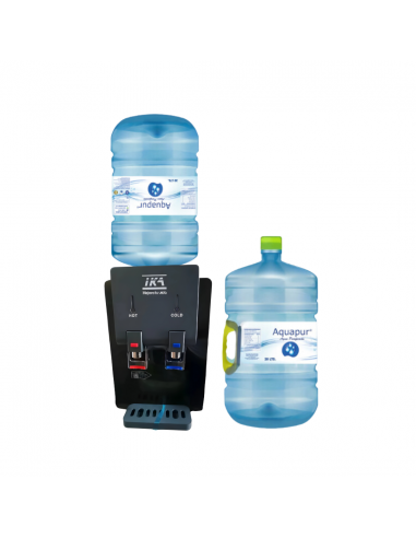 PACK DISP AN-64 SOBRE MESA NEGRO + 2 BOT 20 LTS CON MANILLA AQUAPUR WEB