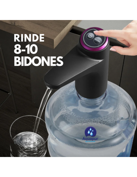 Bomba de agua con un bidón de agua purificada (rinde de 8-10 bidones)