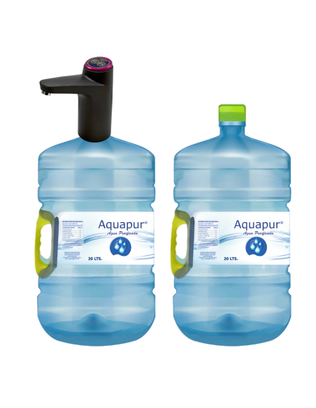PACK BOMBA USB PREMIUM + 2 BOT 20 LTS AQUAPUR WEB