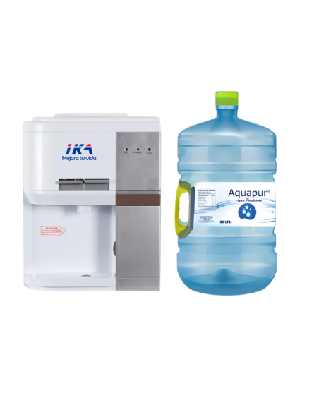 PACK DISP DS-183-A SOBREMESA + 1 BOT 20 LTS CON MANILLA AQUAPUR WEB
