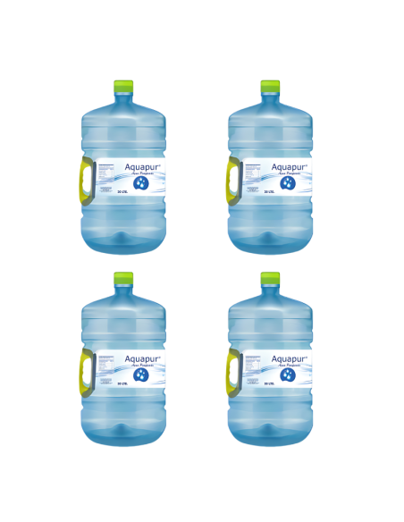 PACK 4 RECARGAS AGUA PURIFICADA MARCA AQUAPUR