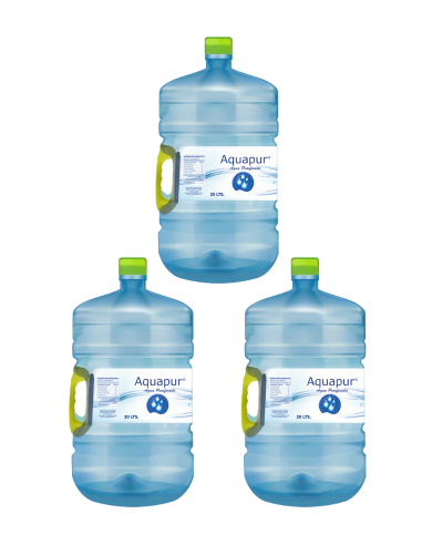 PACK 3 RECARGAS AGUA PURIFICADA 20 Lts MARCA...
